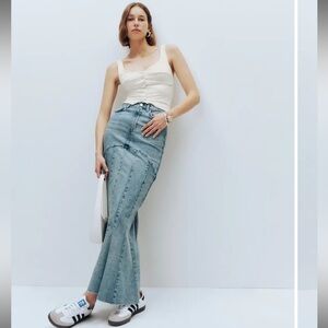 Reformation Nara Denim Maxi Skirt NWOT Sold Out!